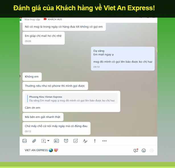Dịch Vụ Gửi Hàng Đi Mỹ Uy Tín, Giá Rẻ 8 Đánh giá khách hàng sử dụng dịch vụ gửi hàng đi Mỹ của Viet An Express