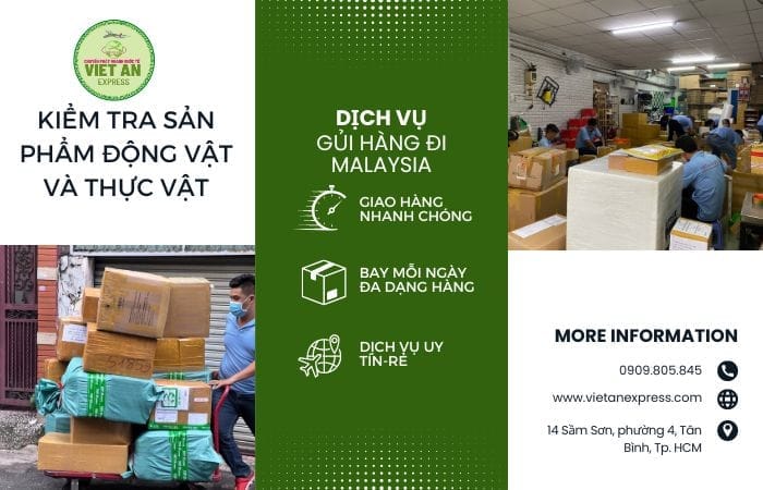 Gửi hàng đi Malaysia cần chú ý hàng hóa kiểm dịch động vật, thực vật