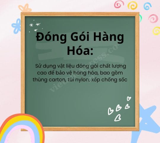 Quy trình gửi hàng đi Úc, Đóng gói hàng hóa