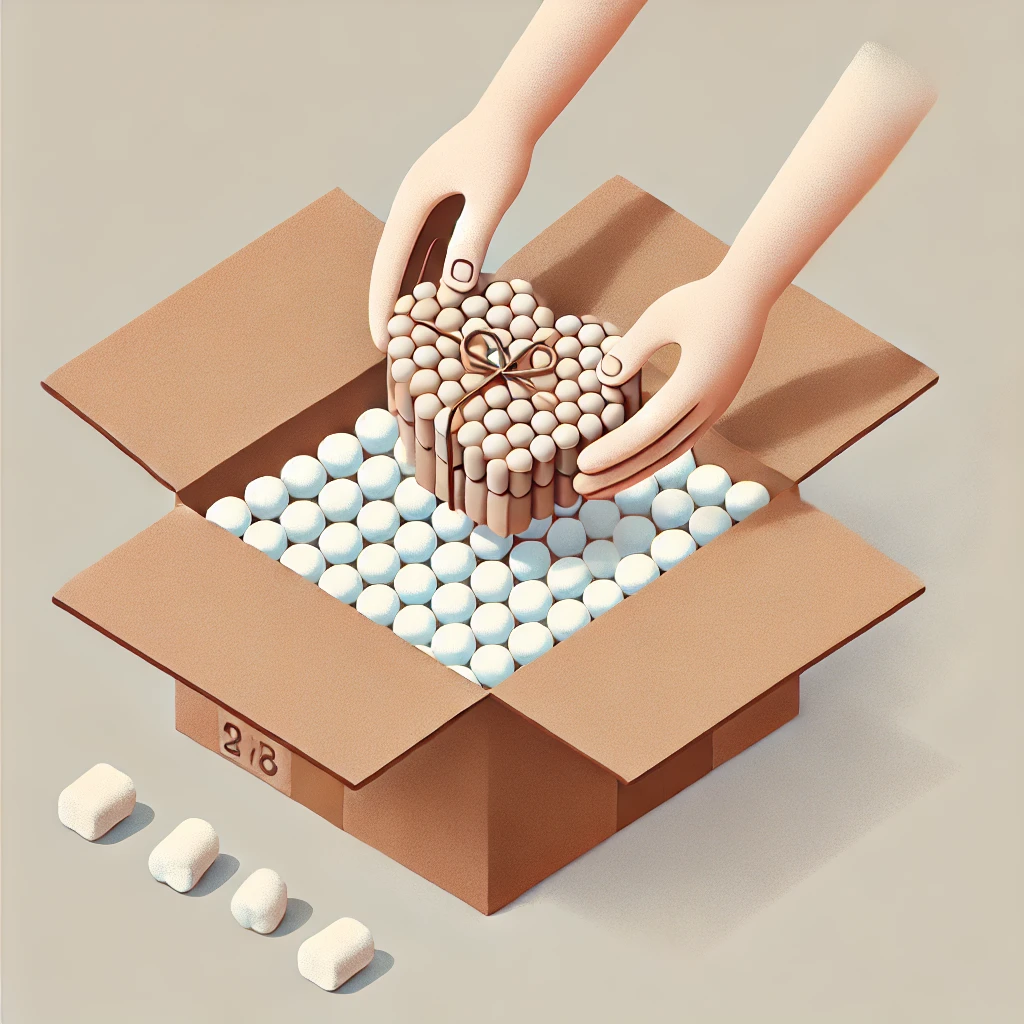Đặt hàng thủ công mỹ nghệ vào thùng carton có lót xốp chống va đập