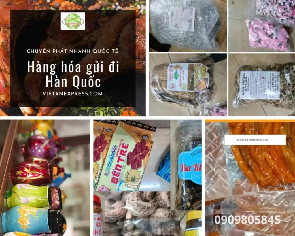 Hàng hóa gửi đi Hàn Quốc