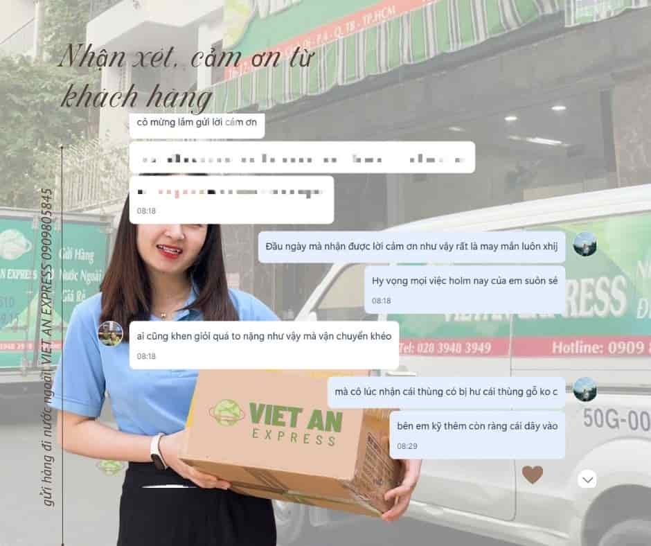 đánh giá phản hồi từ khách hàng khi sử dụng dịch vụ Việt An Express