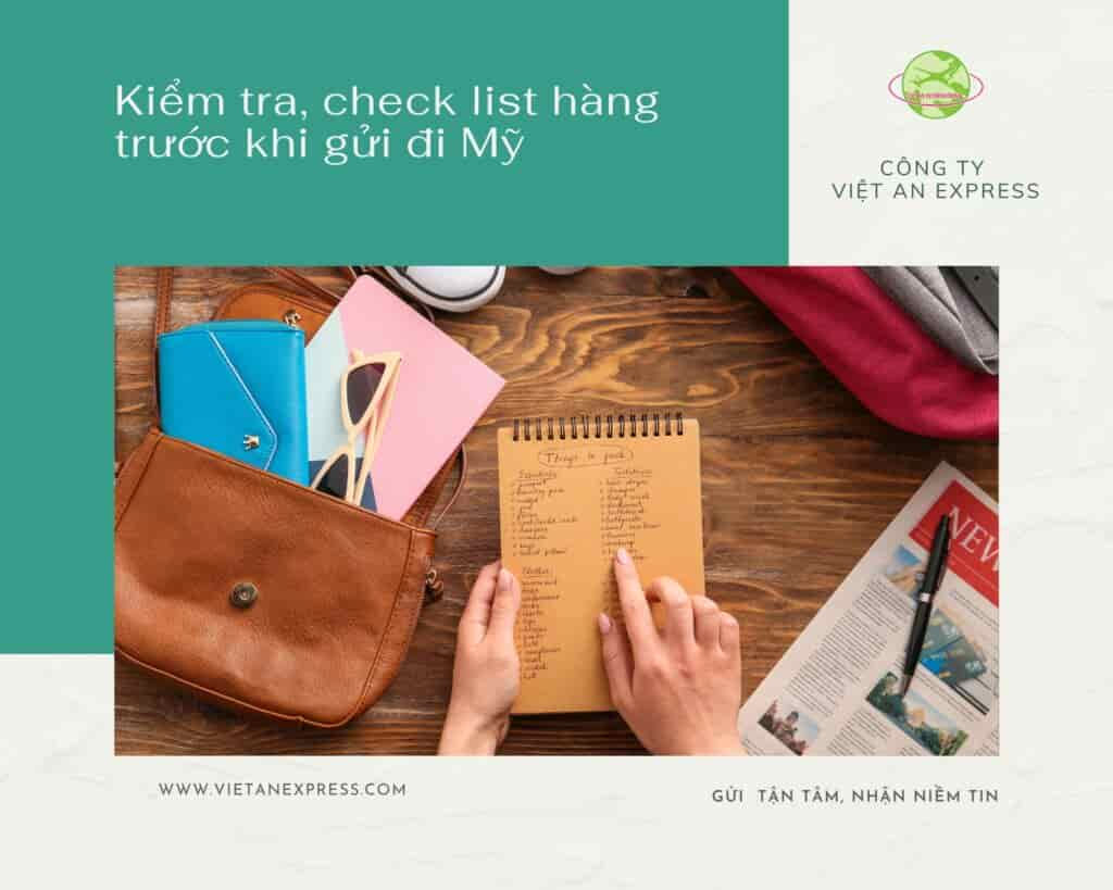 Kiểm tra, check list hàng hóa, thủ tục trong gửi hàng đi Mỹ