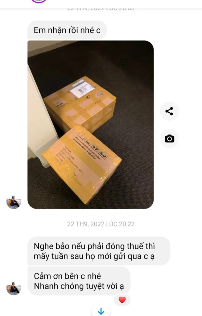 Đánh giá cảu khách hàng sau khi sử dụng dịch vụ gửi hàng quốc tế tại Viet An Express