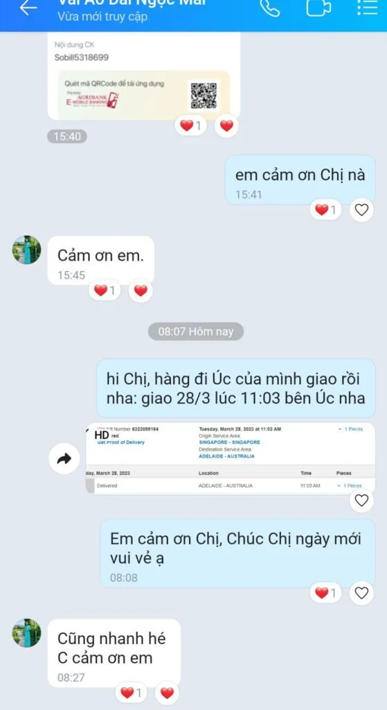 Feedback từ khách hàng khi sử dụng dịch vụ thực tế của Việt An Express