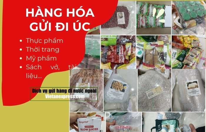 Các mặt hàng hóa được phép gửi đi Úc