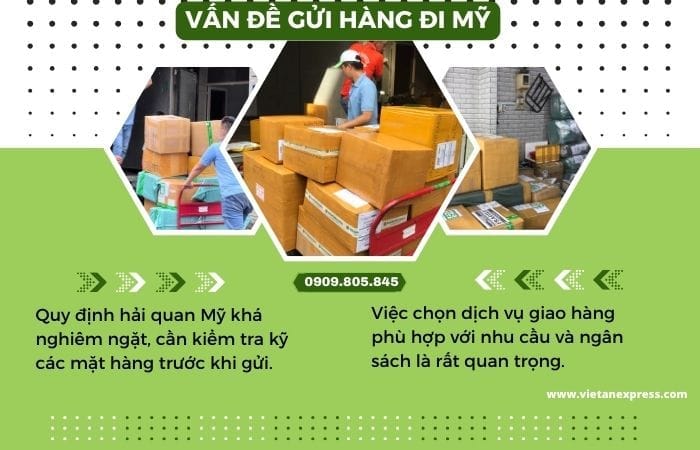 vấn đề gửi hàng đi mỹ cần biết