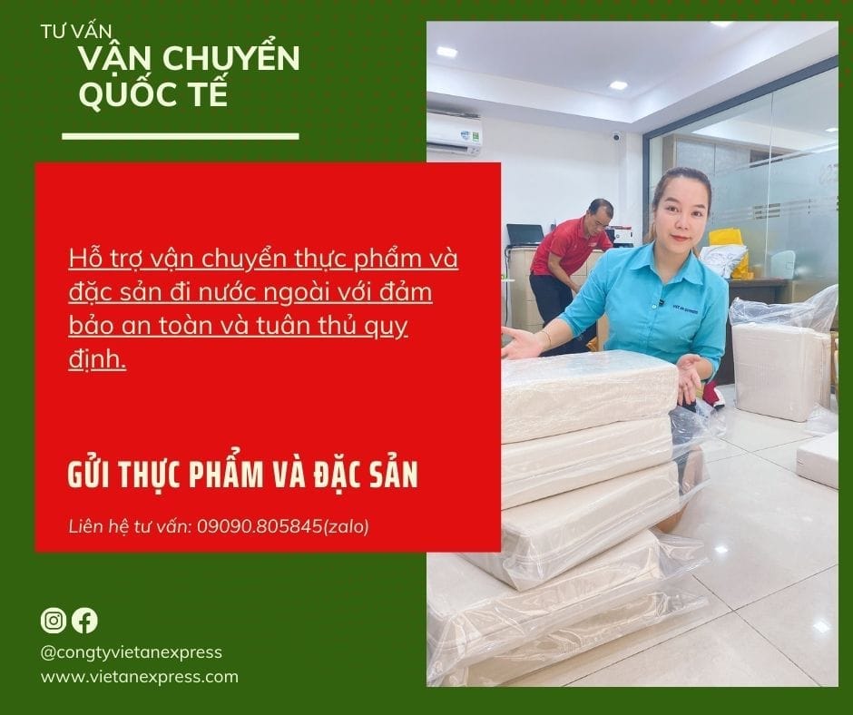 Tư vấn gửi thực phẩm và đặc sản đi nước ngoài