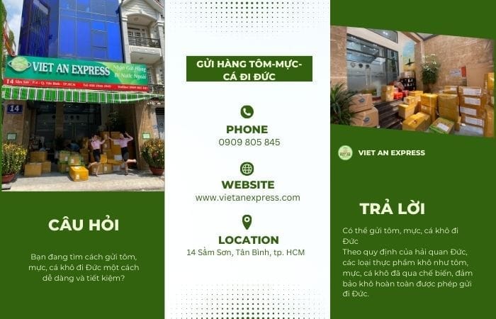 Gửi hàng tôm mực cá khô đi Đức