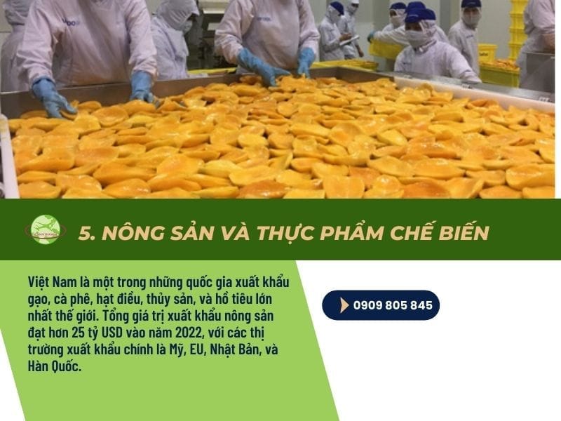 5. Nông Sản và Thực Phẩm Chế Biến