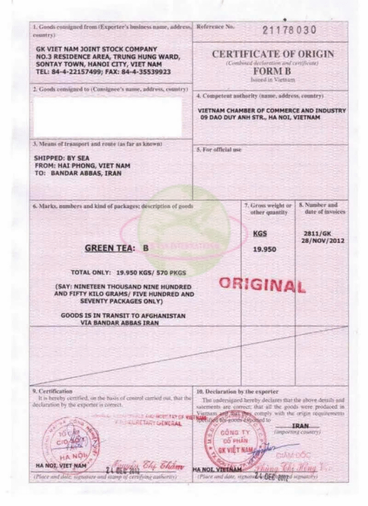 CO CQ là gì trong xuất nhập khẩu
