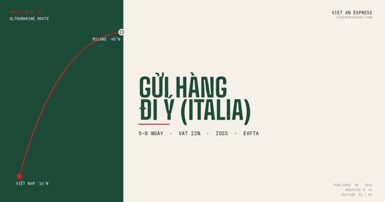 Gửi Hàng Đi Ý (Italia) 2026: 5-8 Ngày, VAT 22% [Shop B2B]