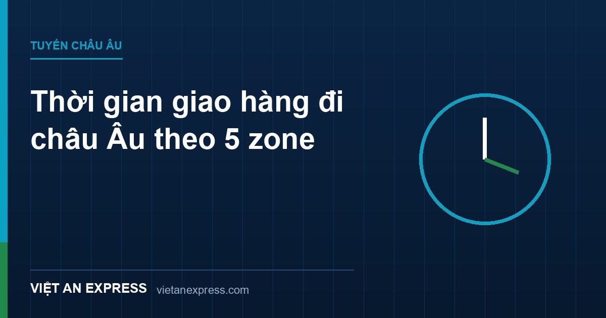 Thời gian giao hàng đi châu Âu theo 5 zone — Đức, Zone 1-4