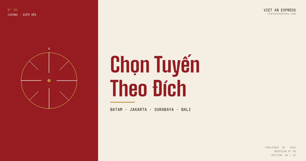 Điểm đến tại Indonesia: Batam, Jakarta, Surabaya, Bali