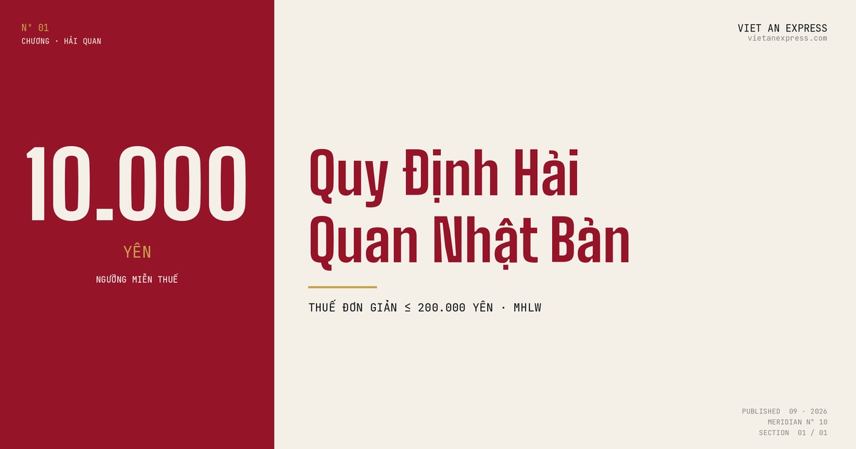 Quy định hải quan Nhật Bản ngưỡng miễn thuế 10.000 yên