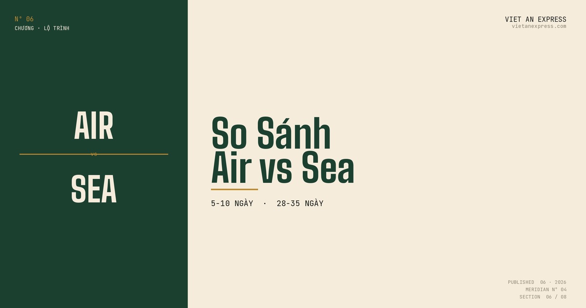 So sánh Air vs Sea gửi Saudi - 5-10 ngày air vs 28-35 ngày sea