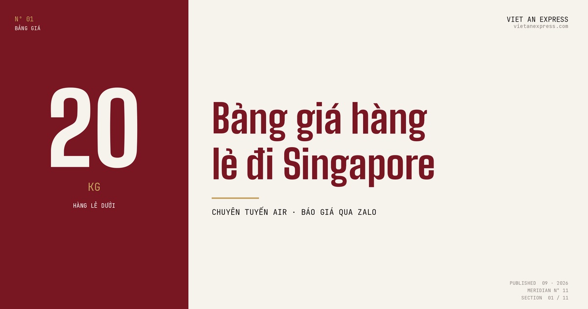 Bảng giá tham khảo gửi hàng lẻ đi Singapore