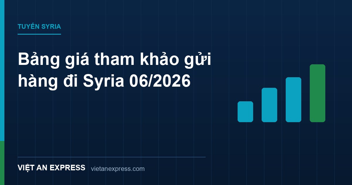 Bảng giá tham khảo gửi hàng đi Syria 06/2026 - air via Dubai từ 680K/0.5kg