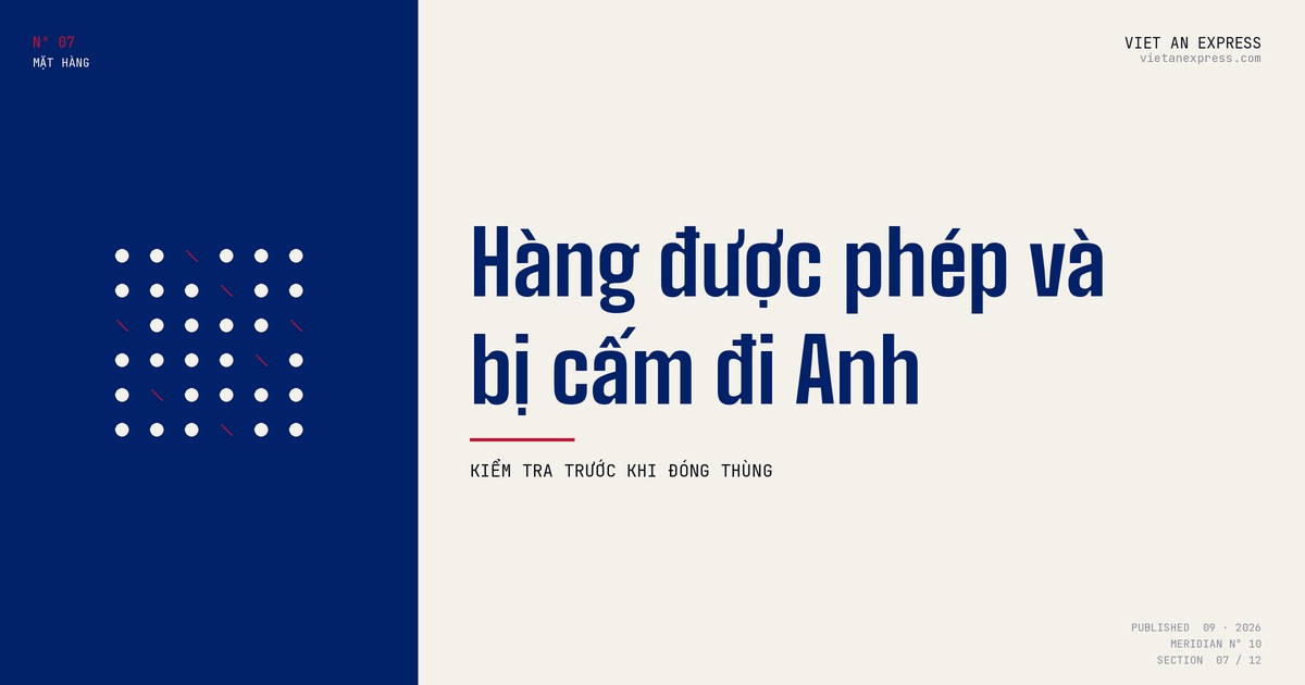 Hàng hóa được phép và bị cấm gửi đi Anh