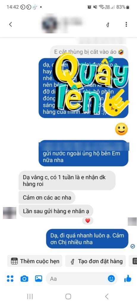 Phản hồi khách hàng Việt An Express sau khi nhận hàng